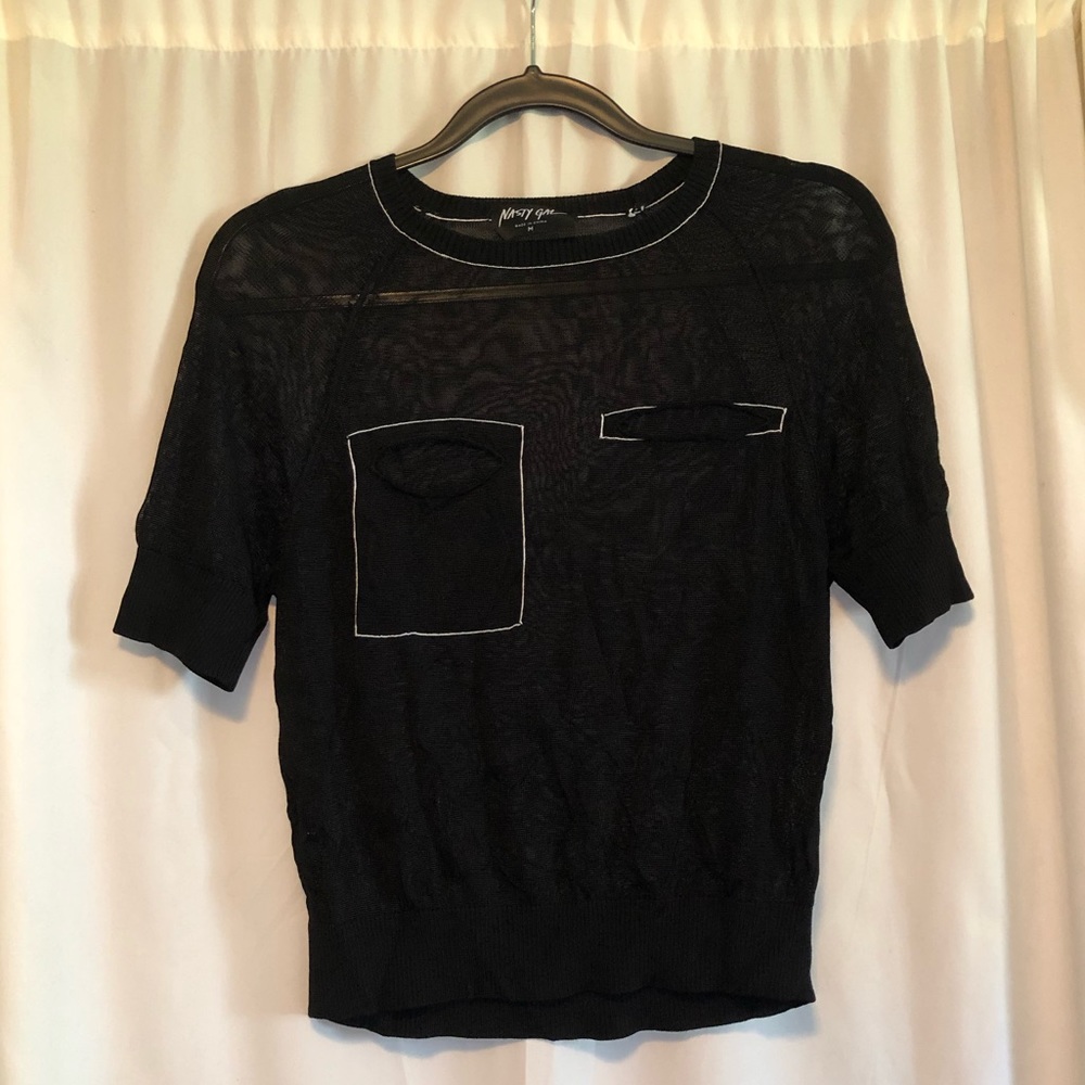 Nasty Gal Sheer Pocket Crop